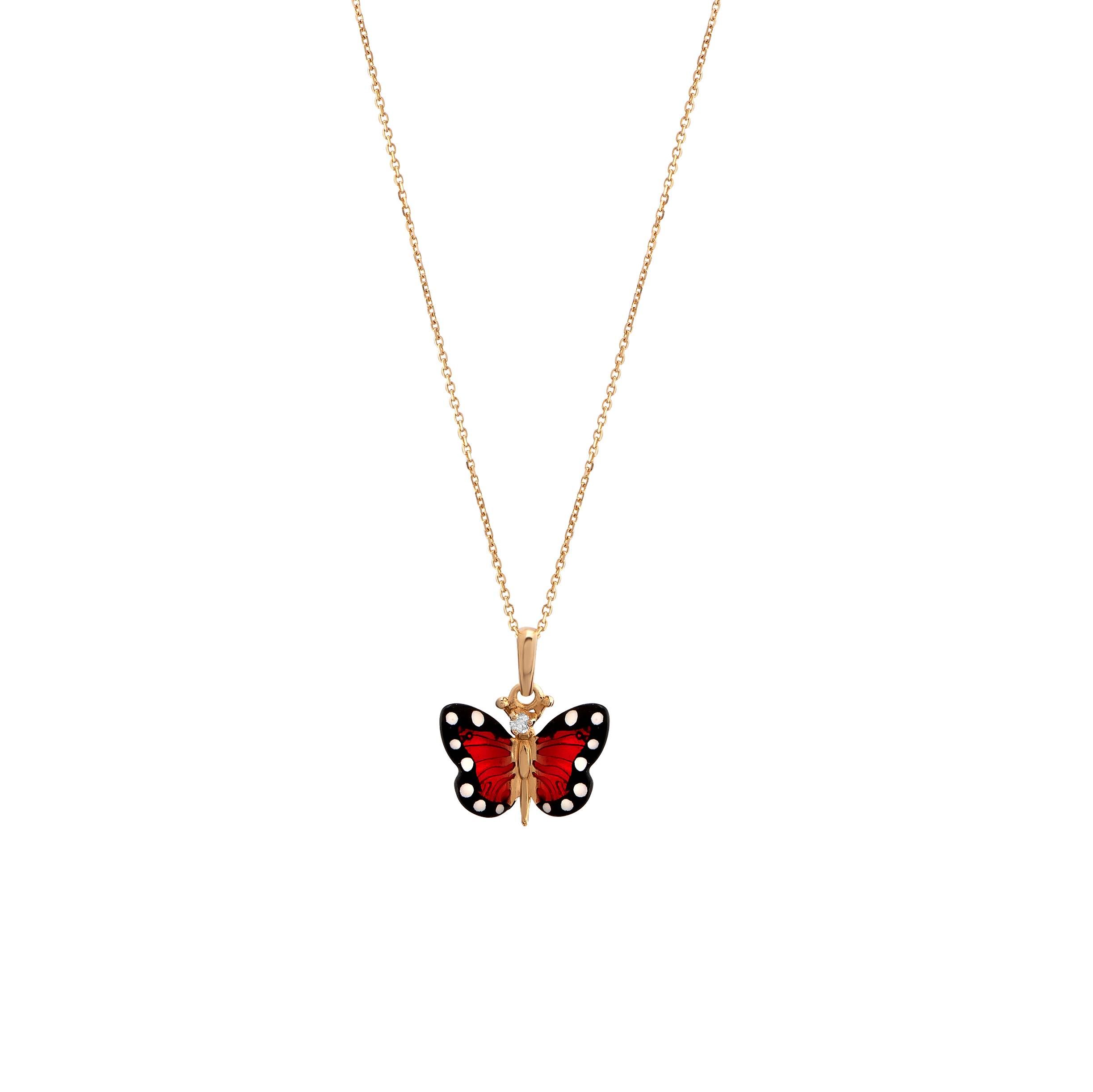 Monarch Butterfly Kolye