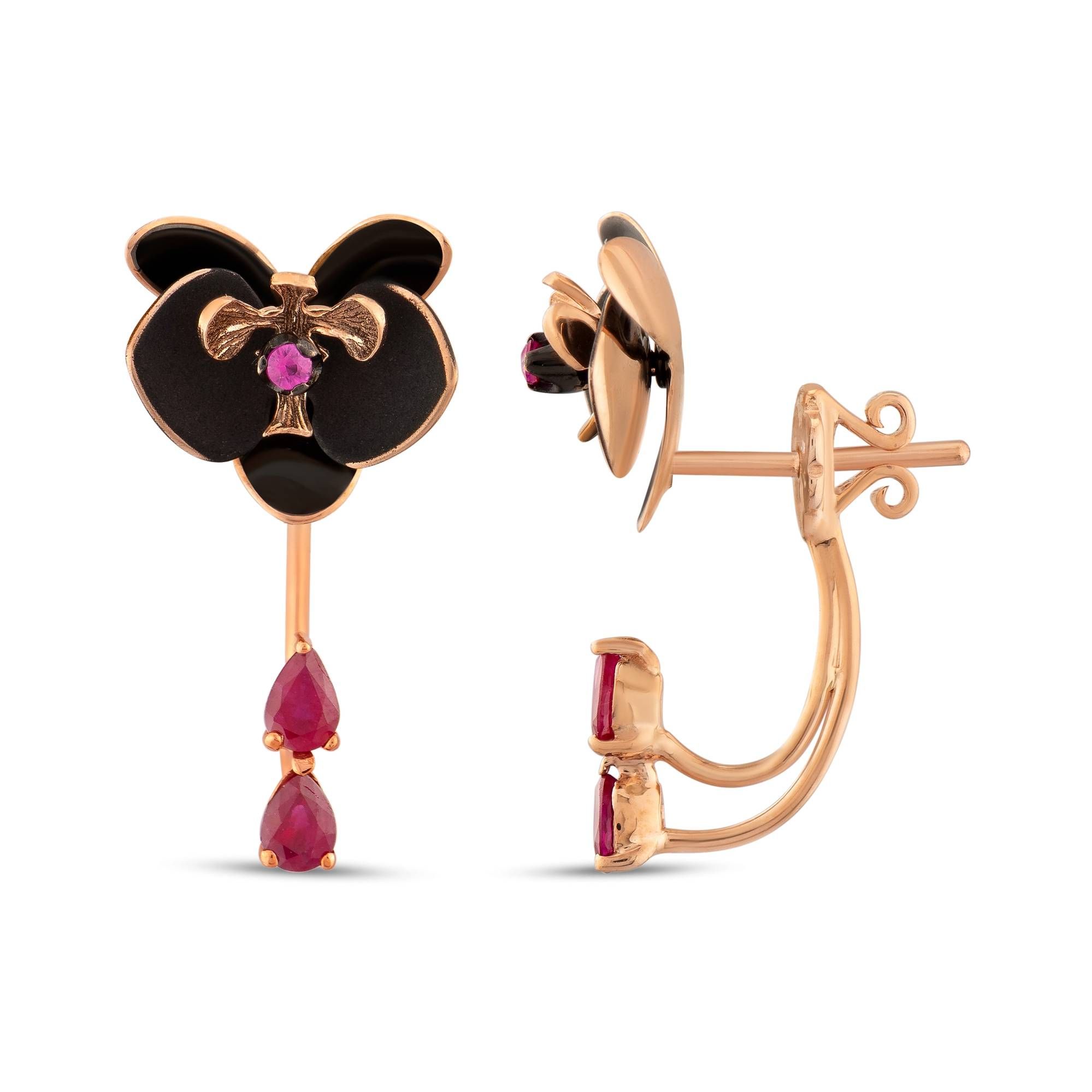 Black Orchid Ohrringe